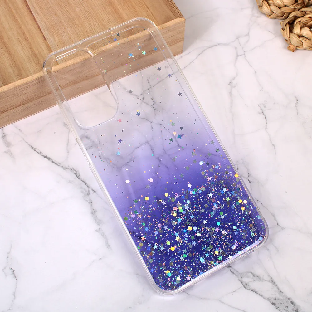 Maska za Samsung Galaxy A25 5G Silikonska Glitter ljubičasta