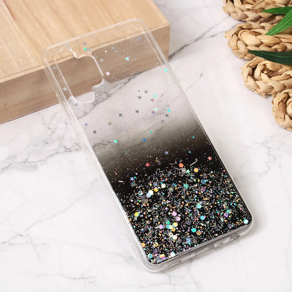 Maska za Samsung A325F Galaxy A32 4G (EU) crna Silikonska Glitter