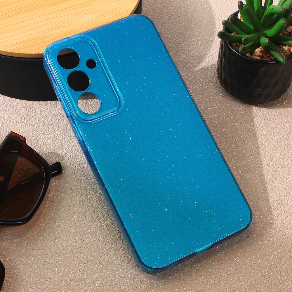 Maska za Samsung Galaxy A35 5G Sparkle Dust svetlo plava