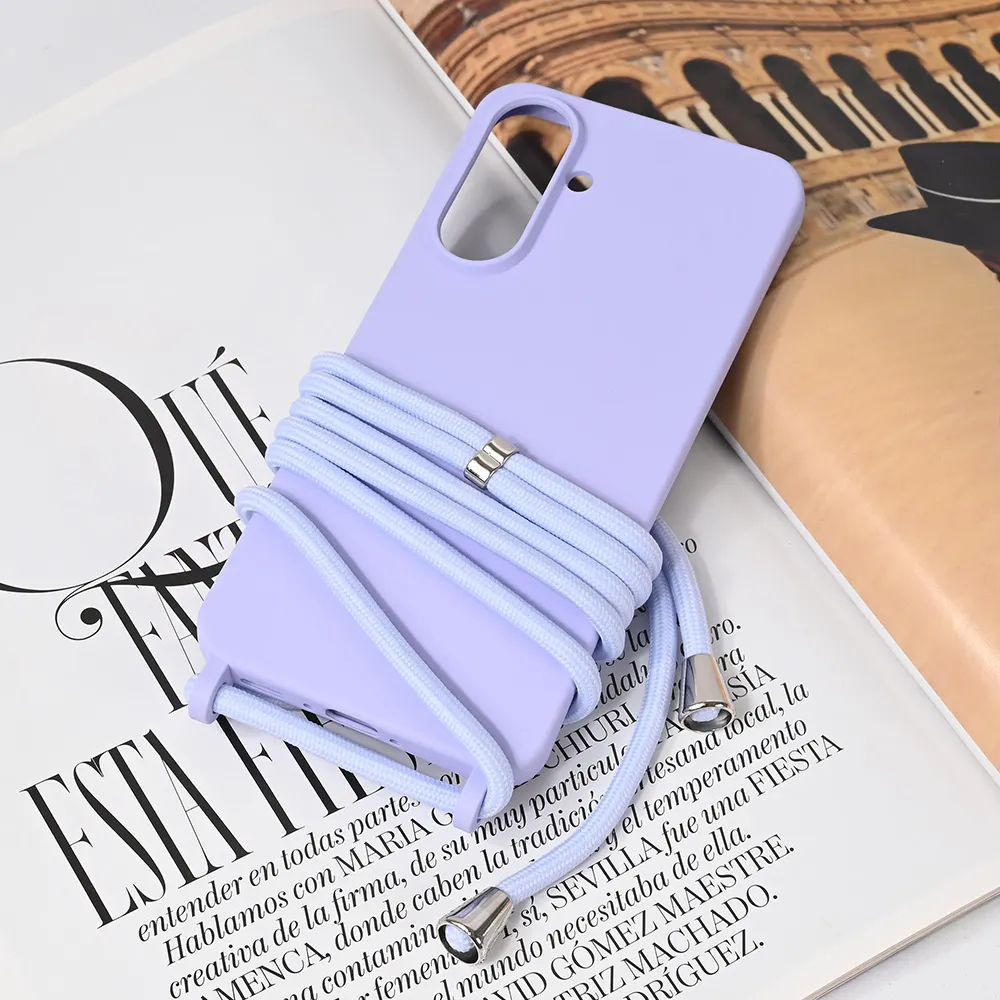 Maska za Samsung Galaxy A36 Crossbody ljubičasta