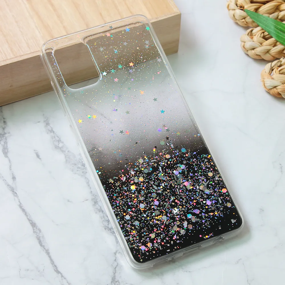 Maska za Samsung Galaxy A51 Silikonska Glitter crna