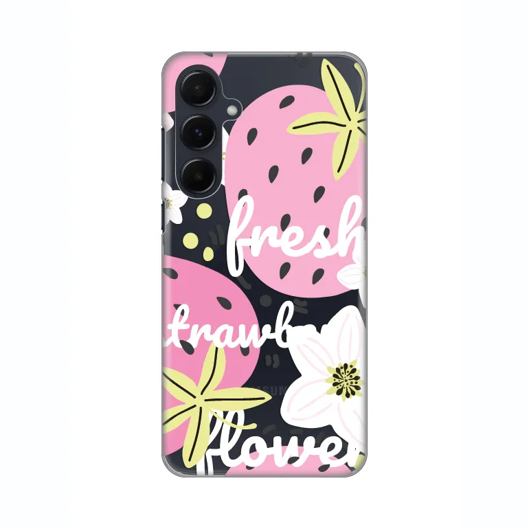 Maska za Samsung Galaxy A55 Fresh Silikonska Print Skin Pink