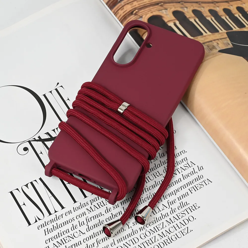 Maska za Samsung Galaxy A56 Crossbody bordo