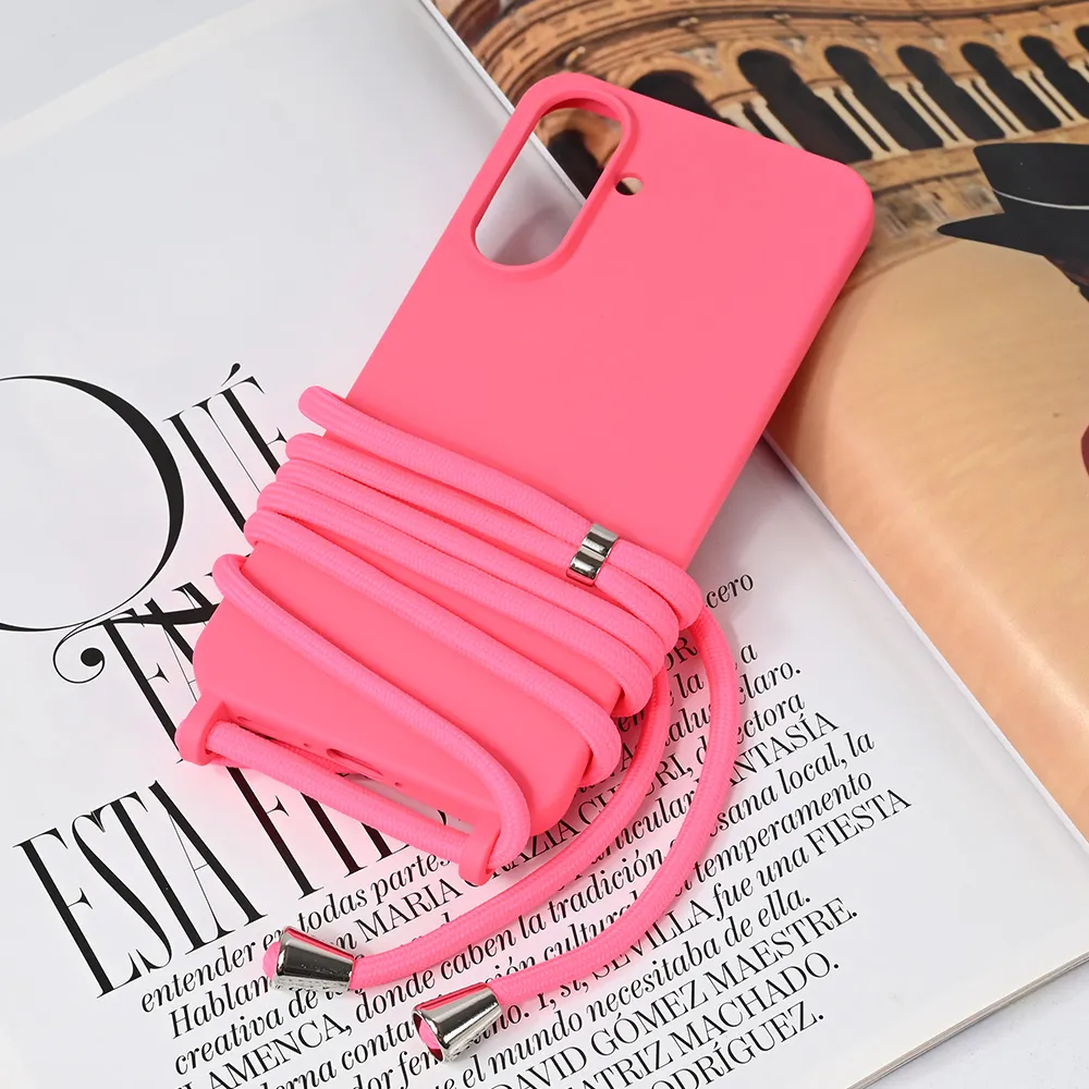Maska za Samsung Galaxy A56 Crossbody pink