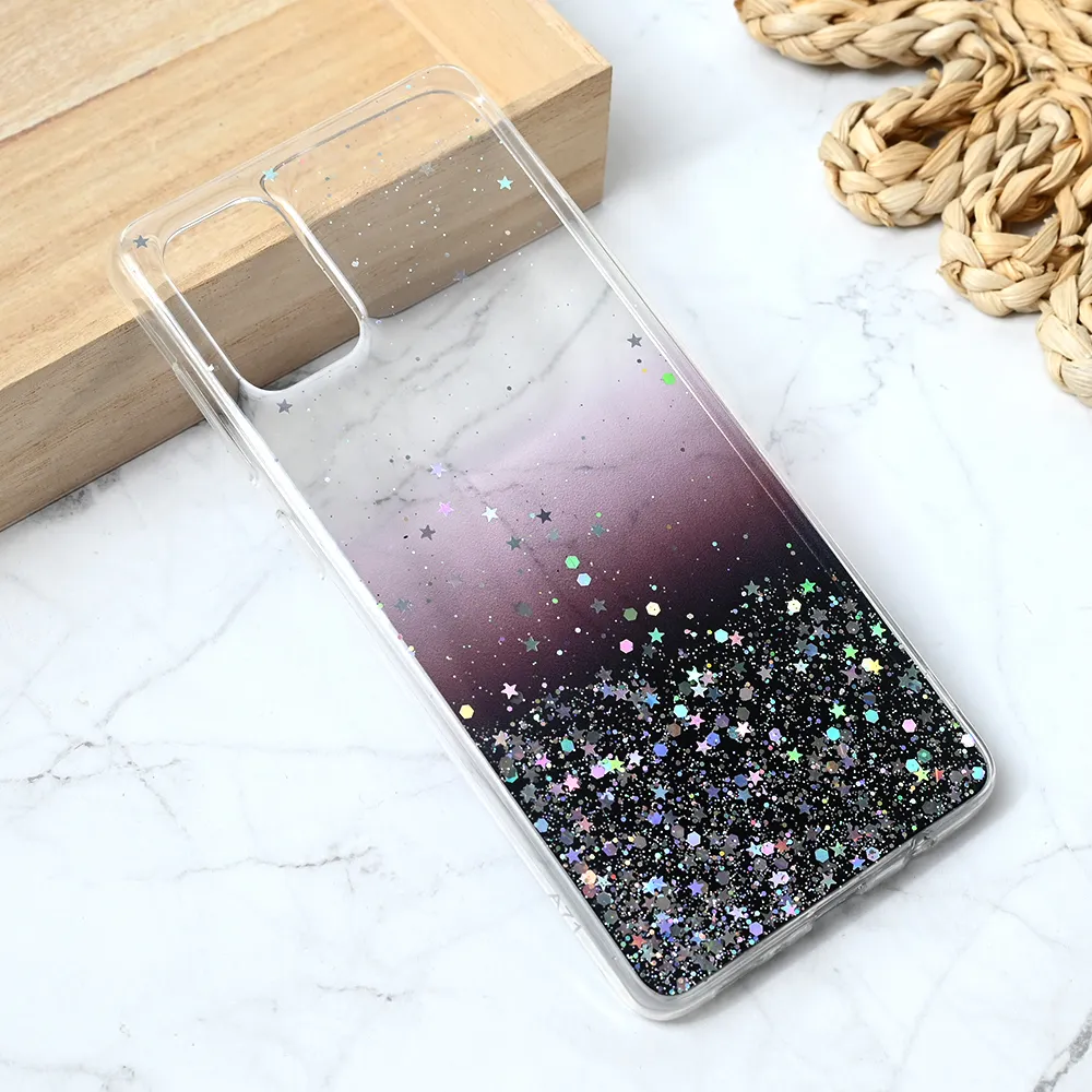Maska za Samsung Galaxy A71 Silikonska Glitter crna