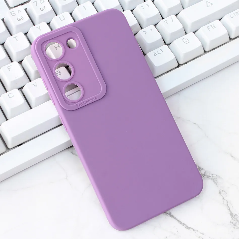 Maska za Samsung Galaxy S23 Plus Silikon Pro Camera ljubičasta