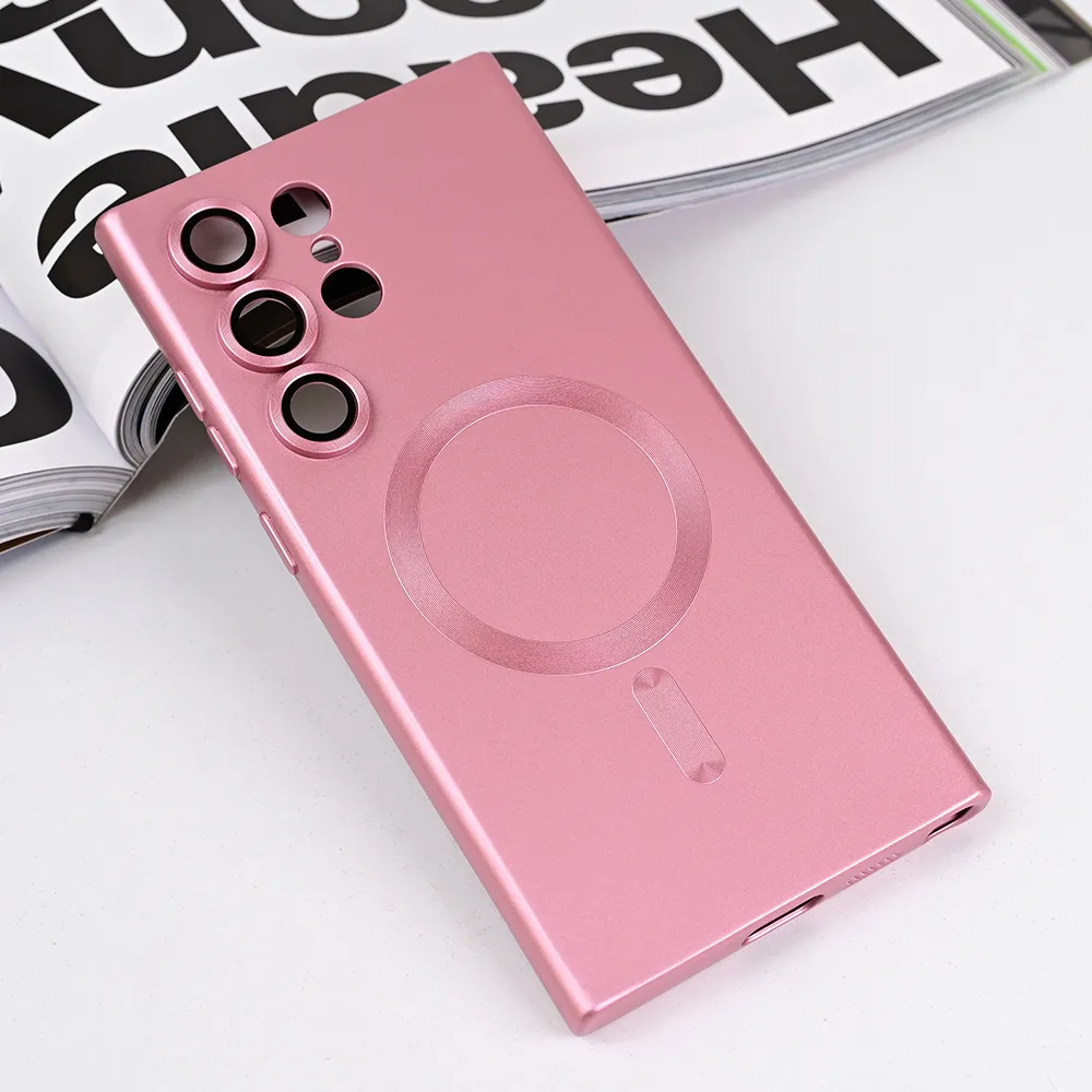 Maska za Samsung Galaxy S24 Ultra Magsafe Chrome roze