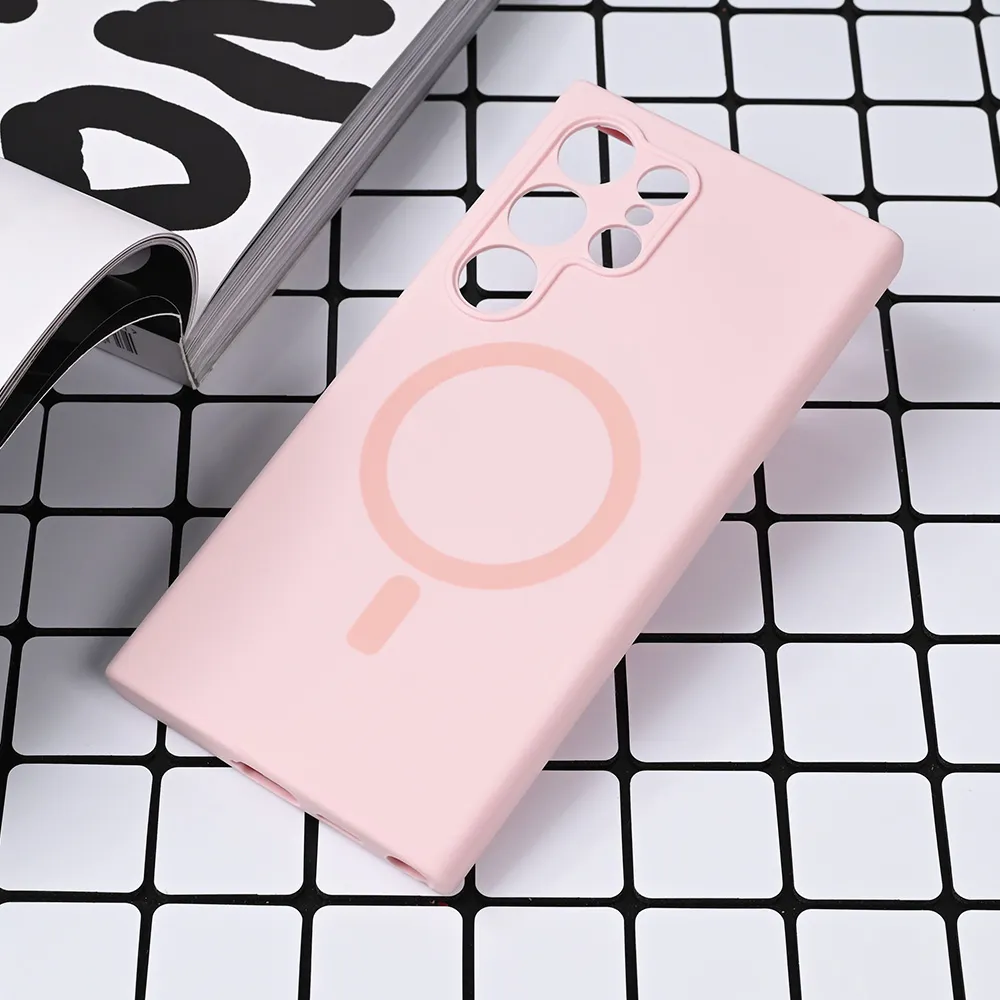 Maska za Samsung Galaxy S24 Ultra Magsafe Pure color roze