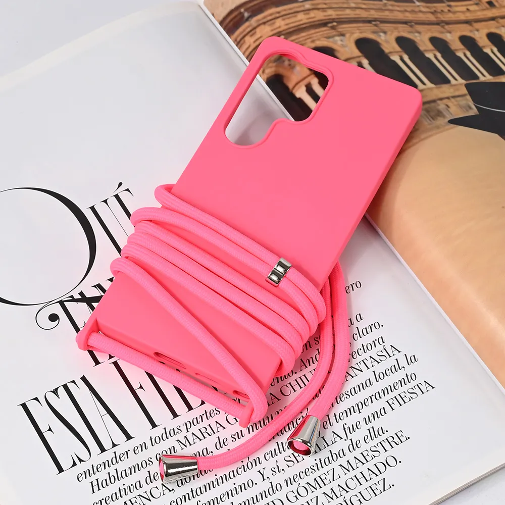 Maska za Samsung Galaxy S25 Ultra Crossbody pink