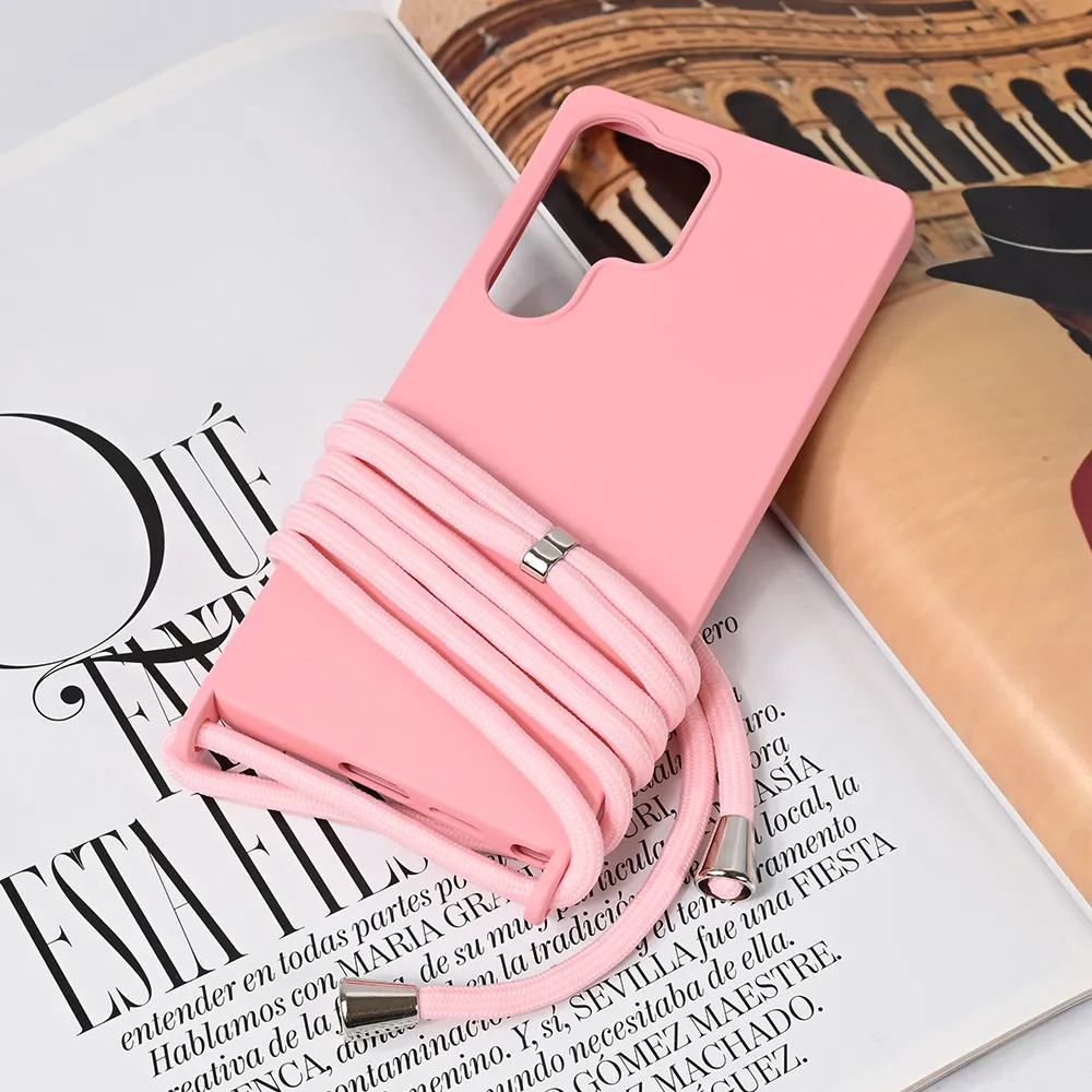 Maska za Samsung Galaxy S25 Ultra Crossbody roze