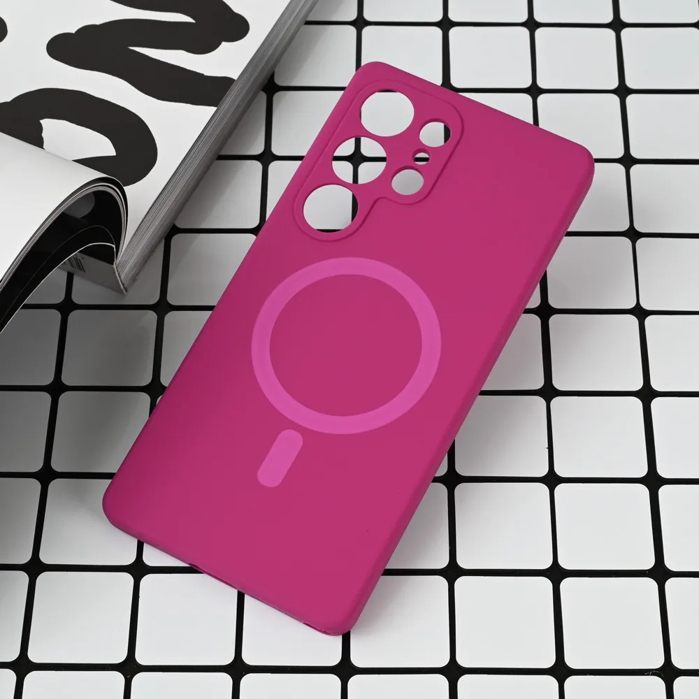 Maska za Samsung Galaxy S25 Ultra Magsafe Pure color tamno pink