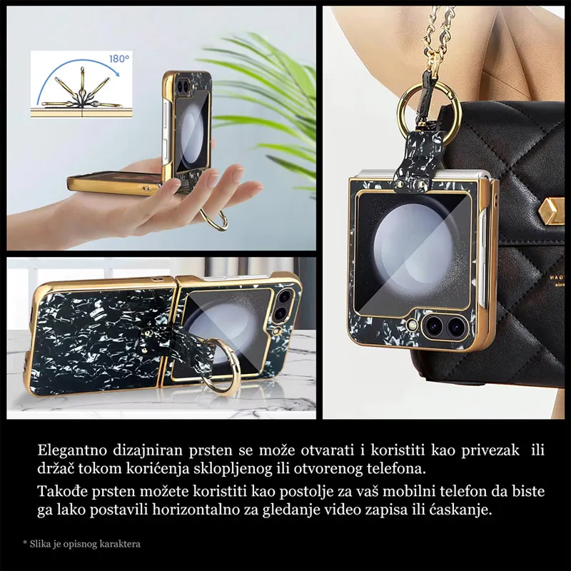 Maska za Samsung Galaxy Z Flip 6/ F741B Luxurious Shell crna