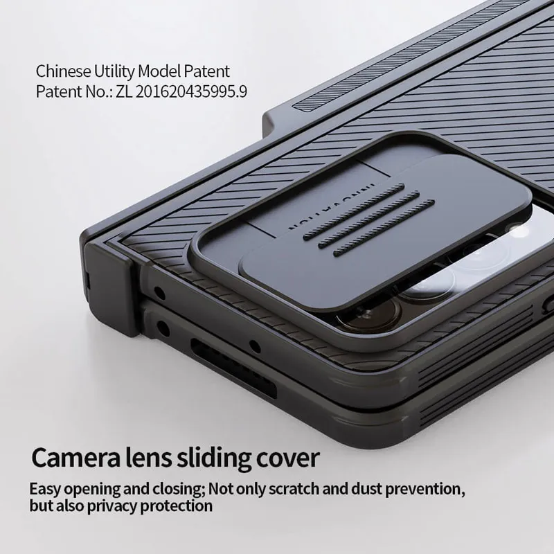 Maska za Samsung Galaxy Z Fold 4 5G Nillkin Camshield Pro zelena (sa slotom za olovku i stalak)