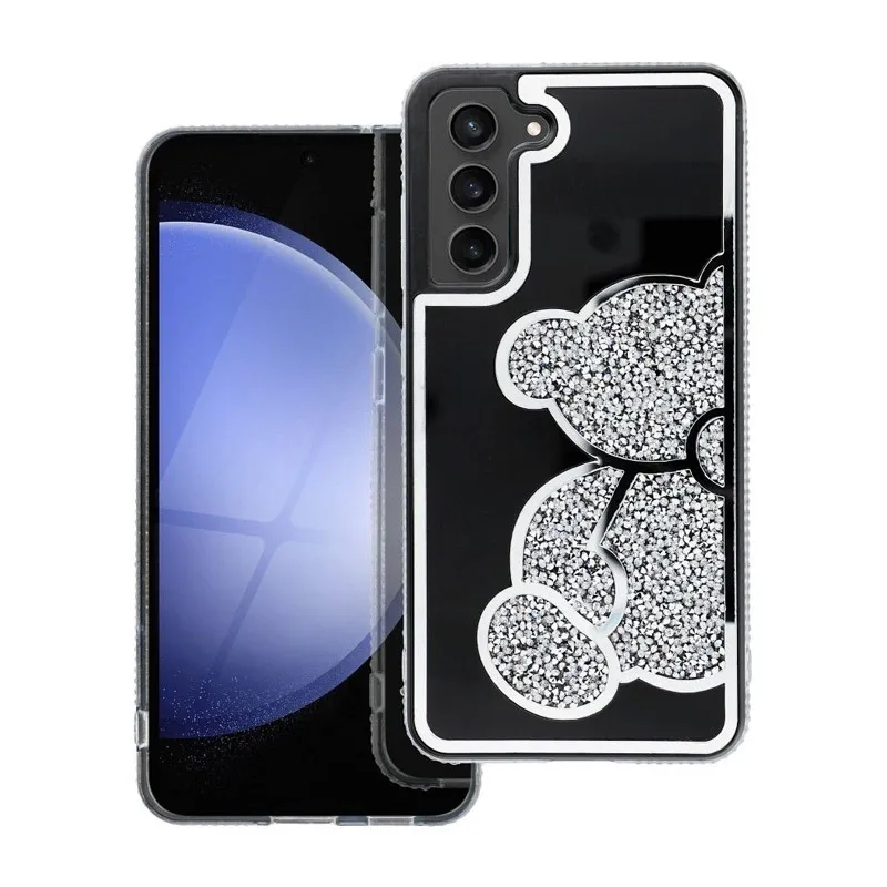 Maska za Samsung S24/ S921B/ S25/ S931B Teddy Bear srebrna