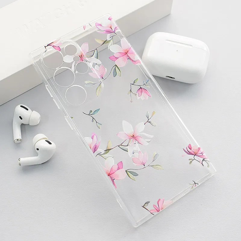 Maska za Samsung S24 Ultra/ S928B Nanobit Print Pink Mangolia Flowers