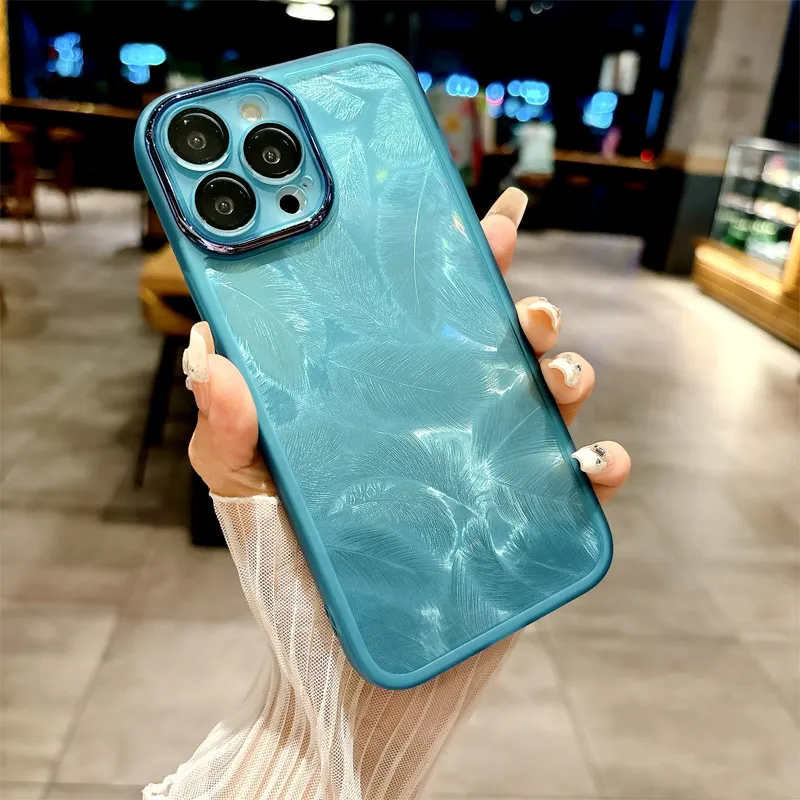 Maska za Samsung S25 Plus/ S936B Glitter Feather ljubičasta