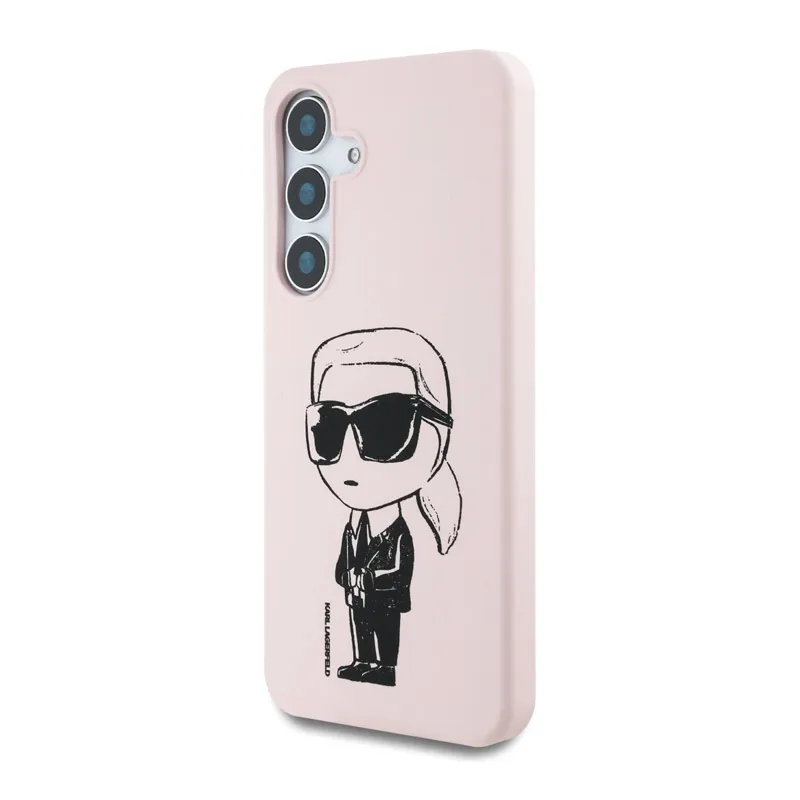 Maska za Samsung S25/ S931B Karl Lagerfeld Silicone Graffiti Ikonik MagSafe pink