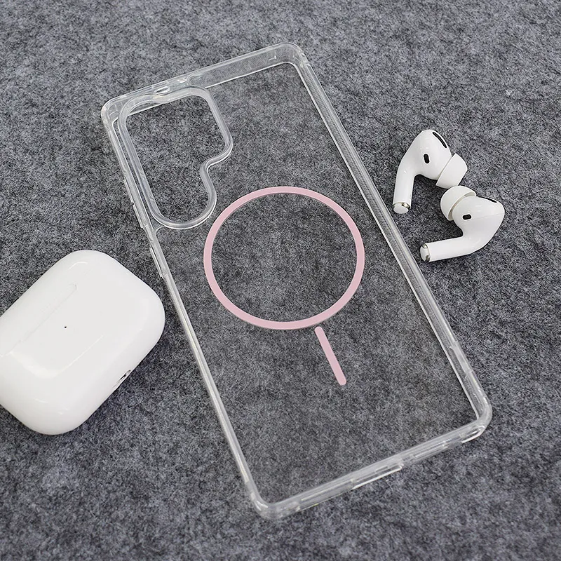 Maska za Samsung S25 Ultra Mag Case Clear Slim roze