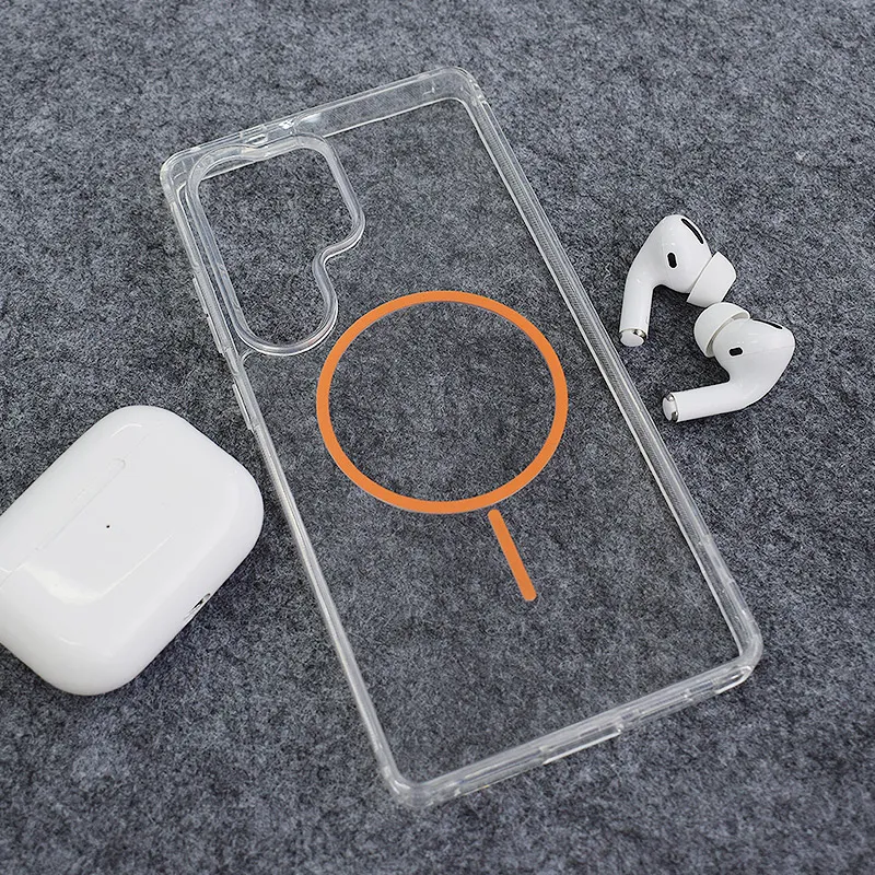 Maska za Samsung S25 Ultra narandžasto Mag Case Clear Slim