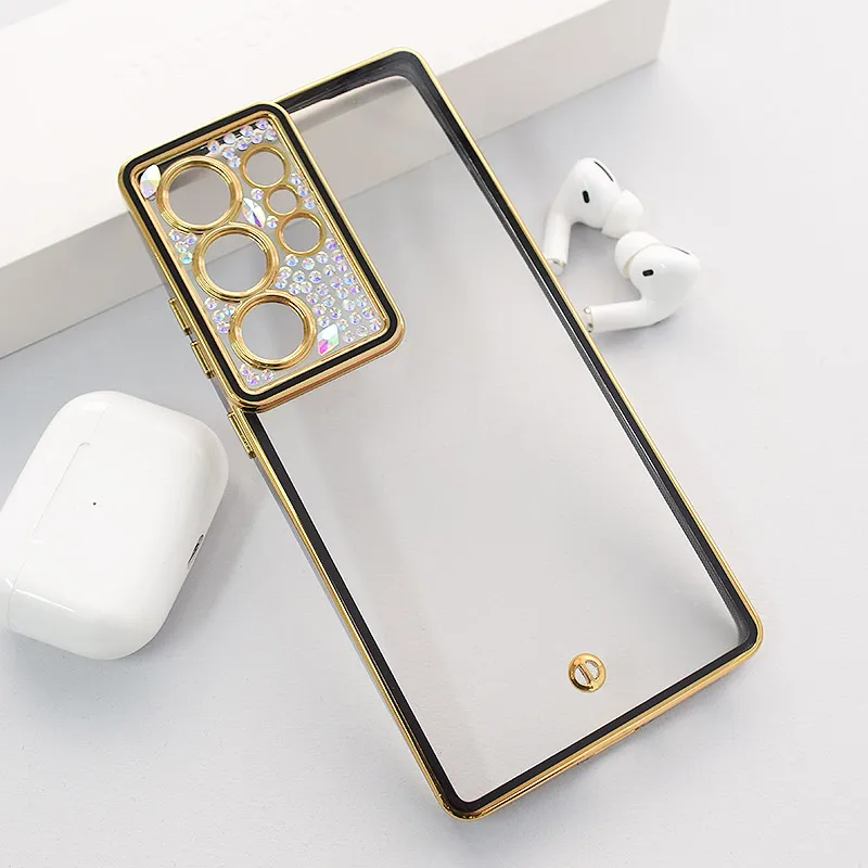 Maska za Samsung S25 Ultra/ S938B Luxury Crystal Clear crna