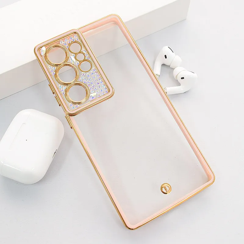 Maska za Samsung S25 Ultra/ S938B Luxury Crystal Clear roze