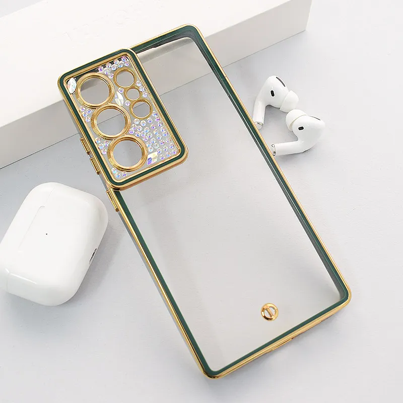 Maska za Samsung S25 Ultra/ S938B Luxury Crystal Clear zelena