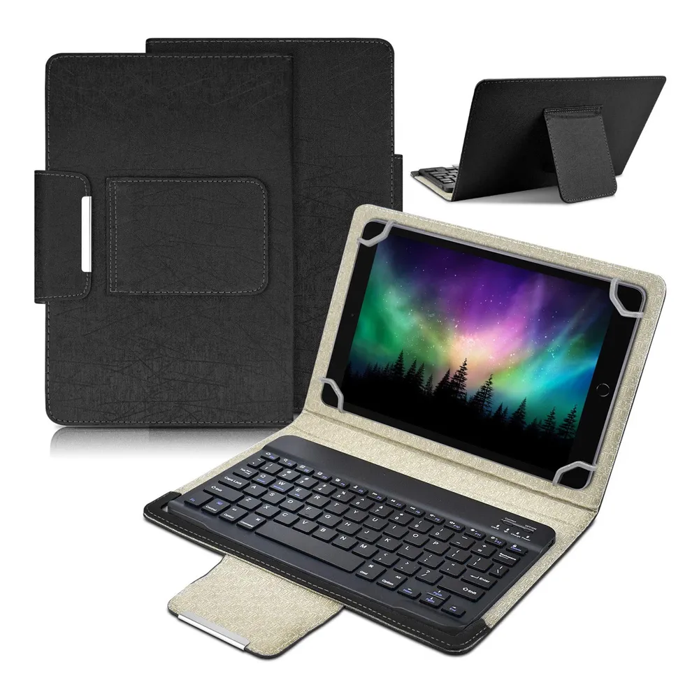 Maska za Tablet 11 Univerzalna sa Bluetooth Tastaturom Leather crna