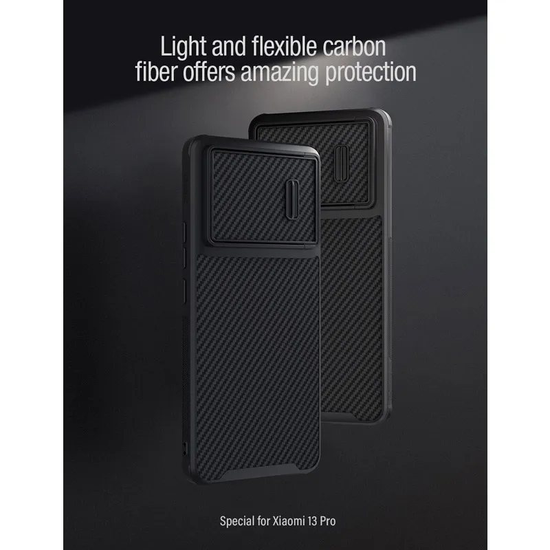Maska za Xiaomi 13 Nillkin Synthetic Fiber S crna