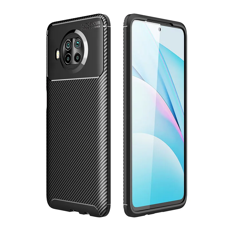 Maska za Xiaomi Mi 10T Lite Carbon Defender crna