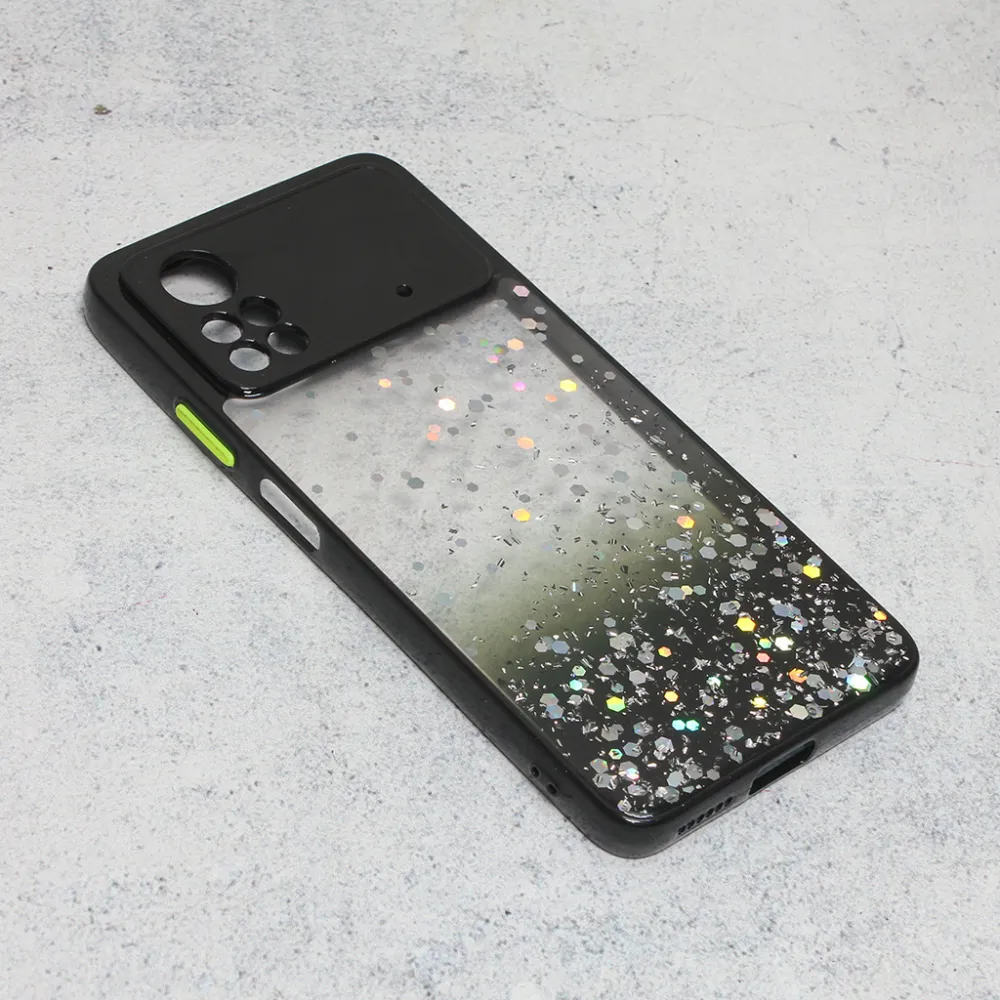 Maska za Xiaomi Poco X4 Pro 5G Frame Glitter crna