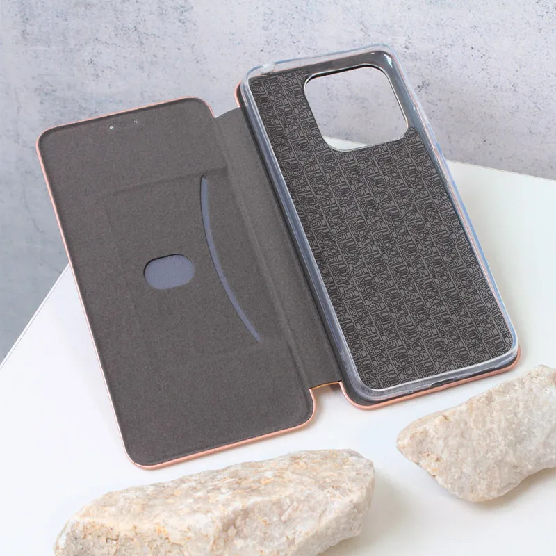 Maska za Xiaomi Redmi 12C na preklop Teracell Flip Premium roze zlatna