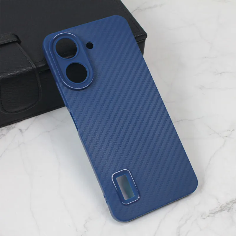 Maska za Xiaomi Redmi 13C 4G/ Poco C65 4G Carbon Prop plava