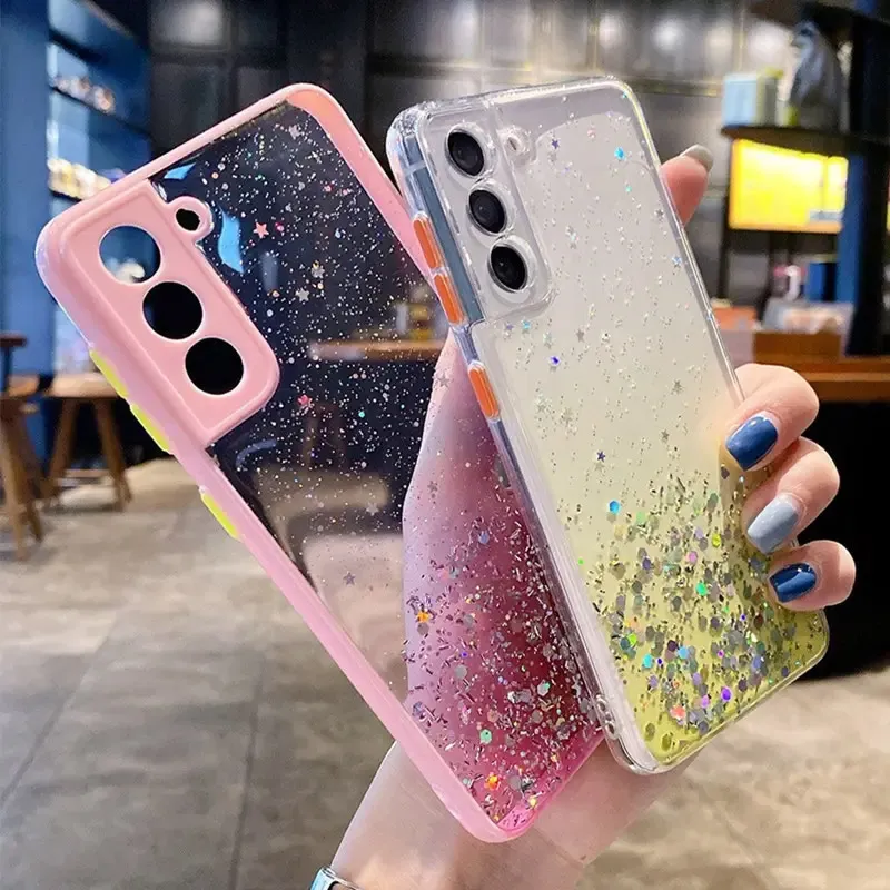 Maska za Xiaomi Redmi 13C 4G/ Poco C65 4G Frame Glitter bela
