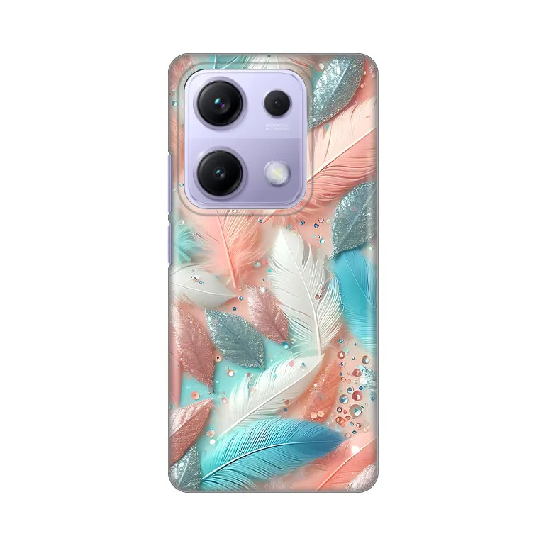 Maska za Xiaomi Redmi 14s Pastel Feathers Silikonska Print