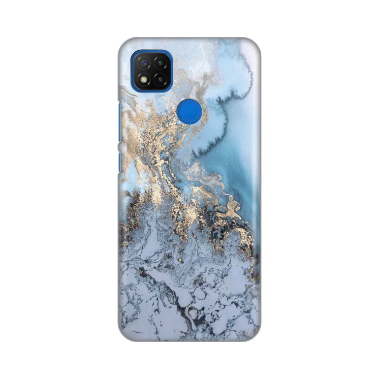 Maska za Xiaomi  Redmi 9C/10A Blue Gold Marble Silikonska Print