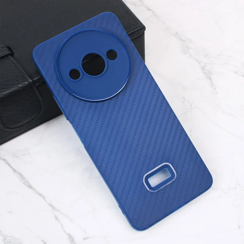 Maska za Xiaomi Redmi A3 (2024) Carbon Prop plava