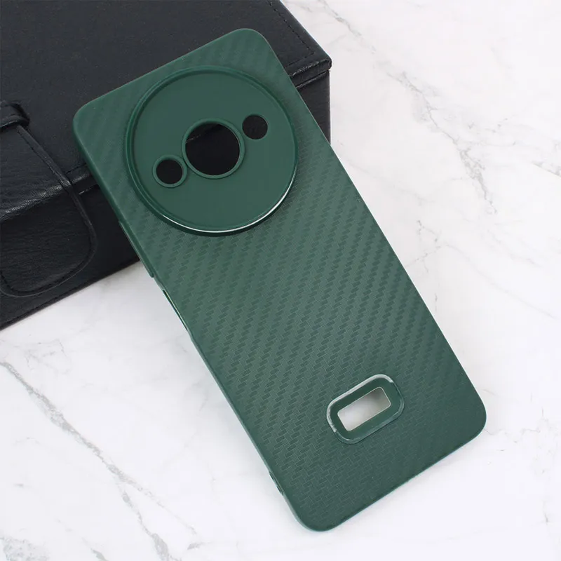 Maska za Xiaomi Redmi A3 (2024) Carbon Prop zelena