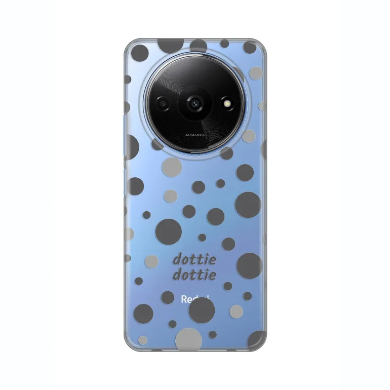 Maska za Xiaomi Redmi A3 Dottie Dottie Gray Silikonska Print Skin