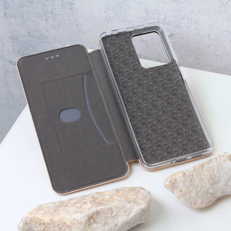 Maska za Xiaomi Redmi Note 12 Pro 5G (EU) na preklop Teracell Flip Premium zlatna