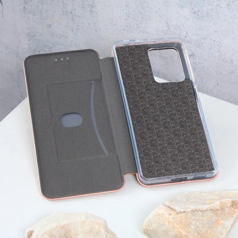 Maska za Xiaomi Redmi Note 12 Pro Plus (EU) na preklop Teracell Flip Premium roze zlatna