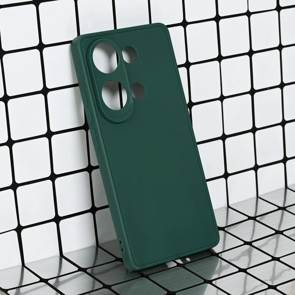Maska za Xiaomi Redmi Note 13 Pro 4G (EU) 3D Camera tamno zelena