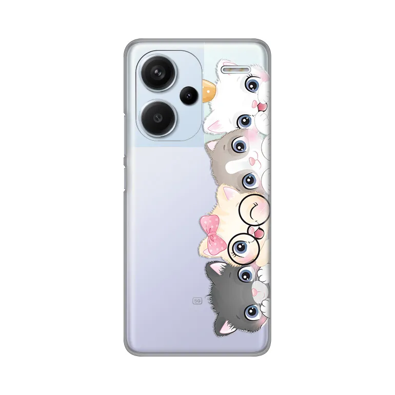 Maska za Xiaomi Redmi Note 13 Pro Plus (EU) Cats Silikonska Print Skin