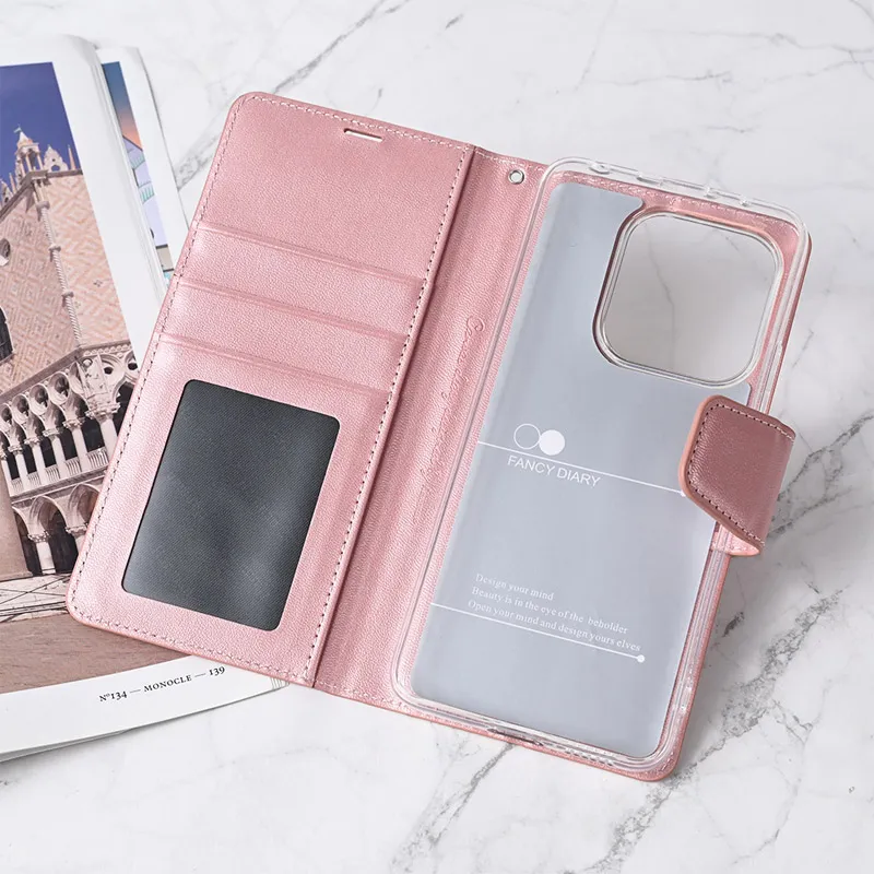 Maska za Xiaomi Redmi Note 14 4G na preklop Hanman Mill roze