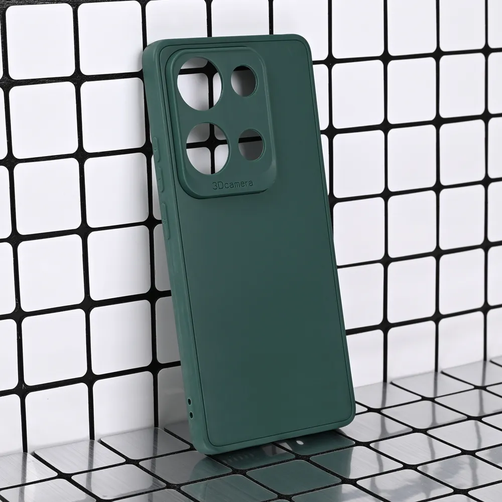 Maska za Xiaomi Redmi Note 14s 3D Camera tamno zelena