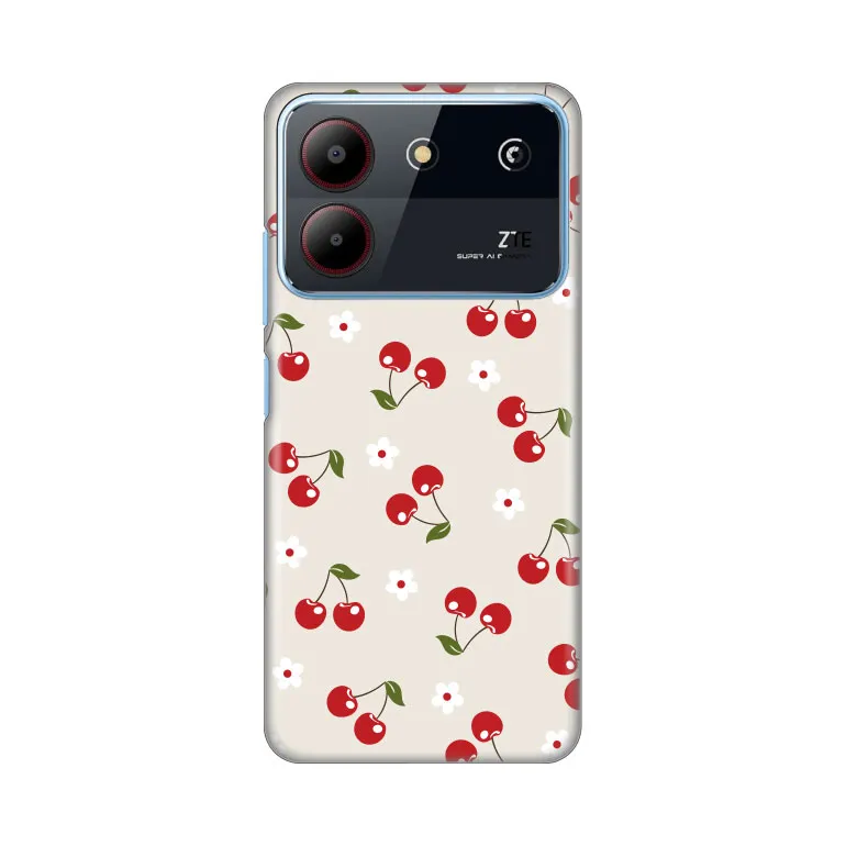 Maska za ZTE Blade A54 Cherry and Flowers Silikonska Print