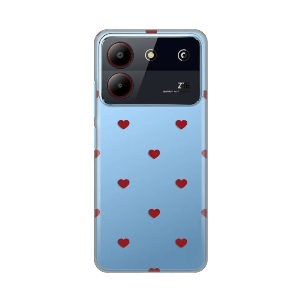 Maska za ZTE Blade A54 Red Hearts Silikonska Print