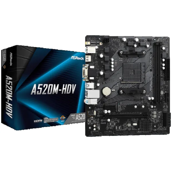 MB AM4 ASRock A520M-HDV 90-MXBE50-A0UAYZ  �