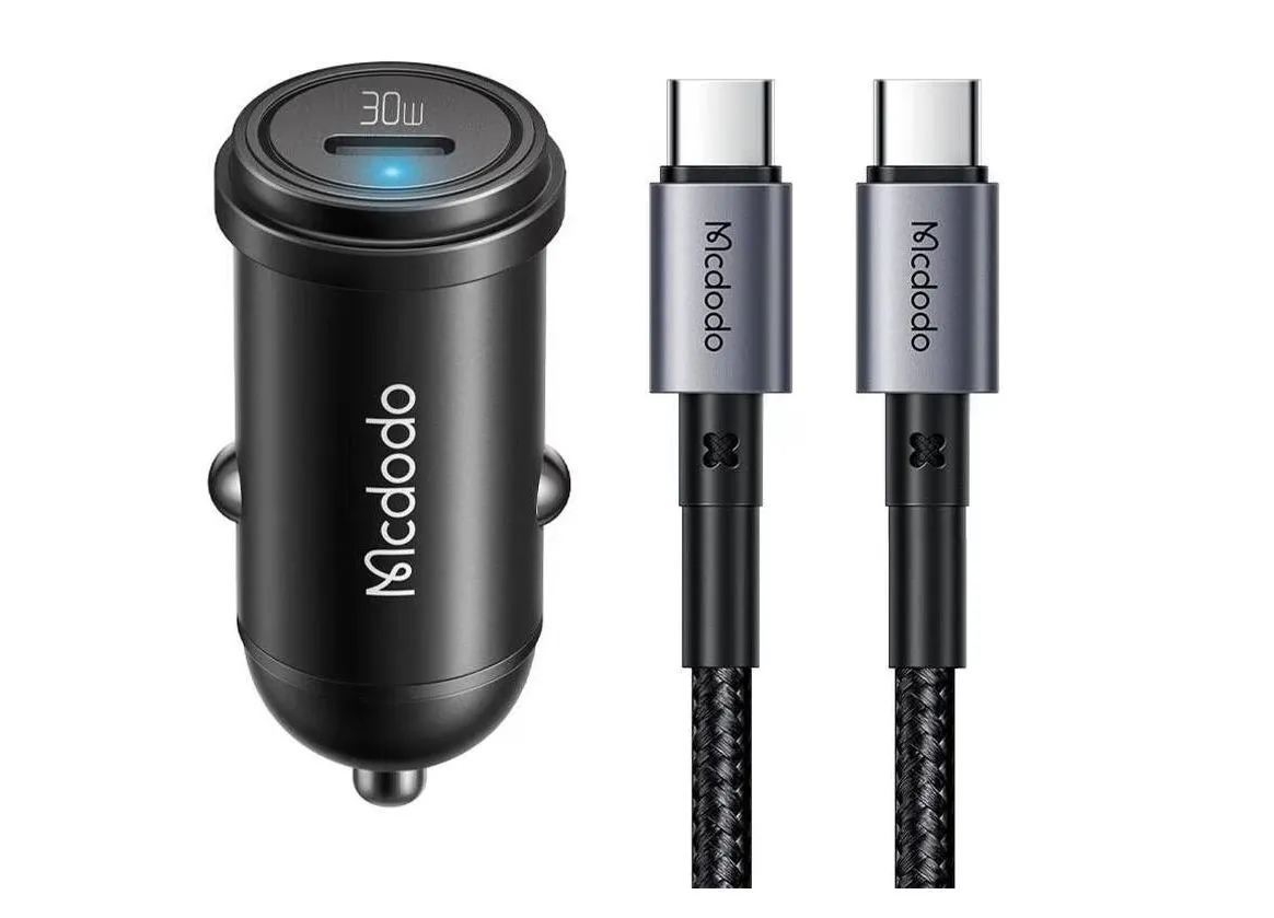 MCDODO Auto Punjač CC-7493/ 30W USB-C + KABL TIP-C NA TIP-C/ 1/2m