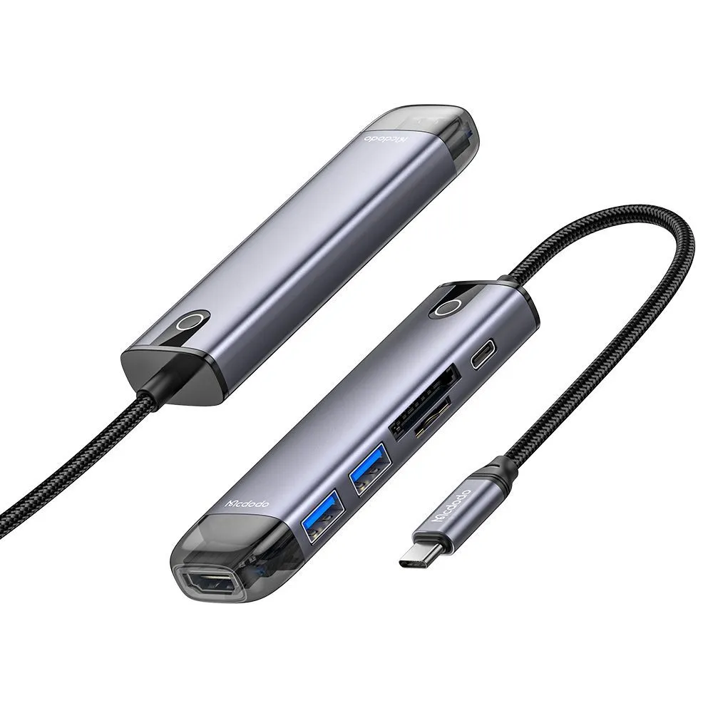 MCDODO USB HUB HU-7740, 6 u 1 USB-C