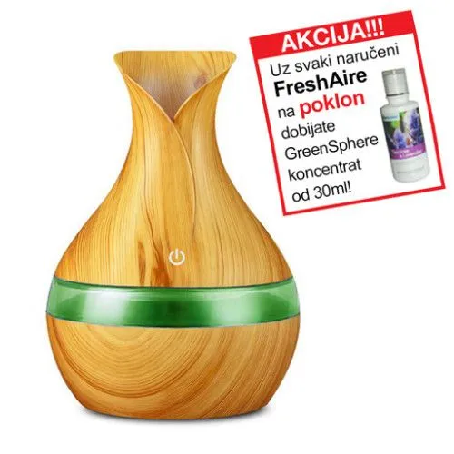 MEDISANA Ultrazvučni ovlaživač i difuzer eteričnih ulja FreshAire™ Compact svetli mahagoni